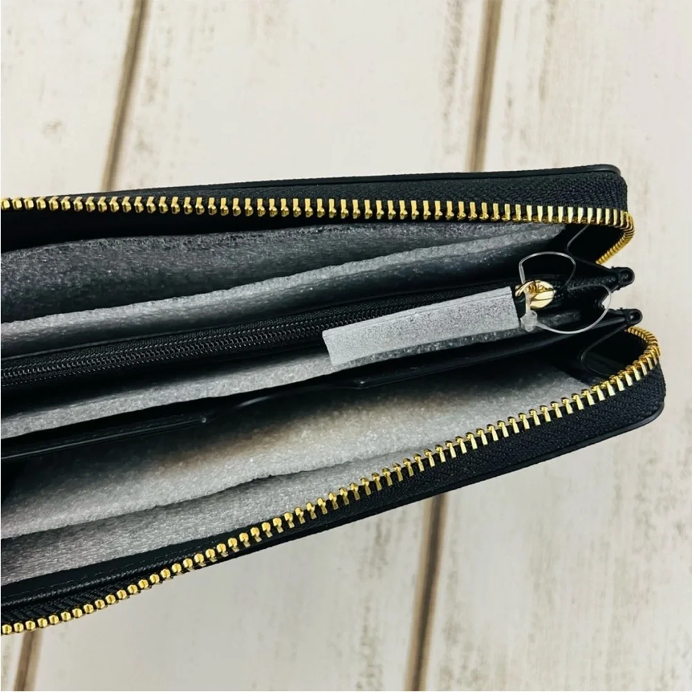 Michael Kors Jet Set Medium Zip Around Wallet Black